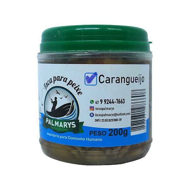 Isca Caranguejo Palmarys em conserva para pesca 200g