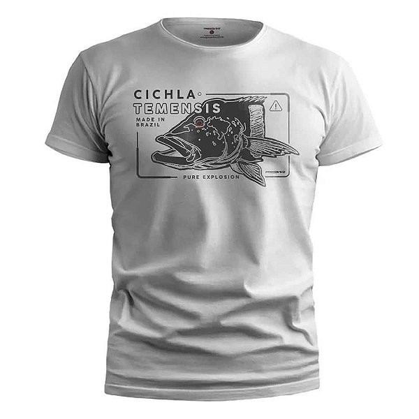 Camiseta Presa Viva Casual Line Tucuna Açu 02 100% Algodão Branco M