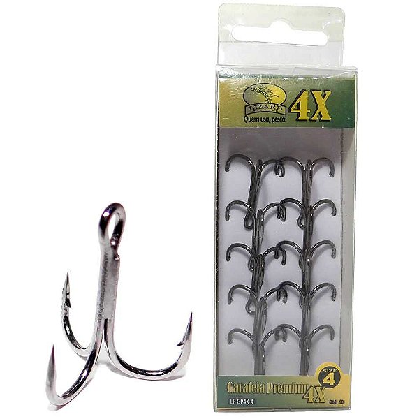 Garateia Premium 4x Lizard N 4 Aco Carbono C/ 10 Lf-gp4x-4