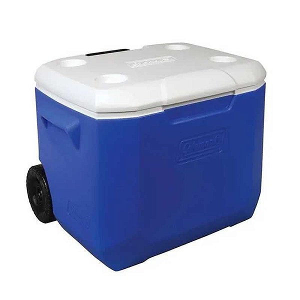 Caixa Térmica Coleman com rodas 60 QT 56,7 L - Tampa Branca