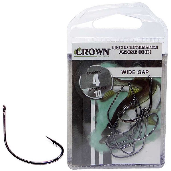 Anzol Crown Wide Gap Black 04 C/ 10