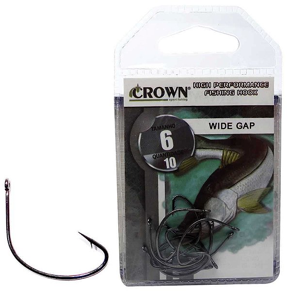 Anzol Crown Wide Gap Black 06 C/ 10