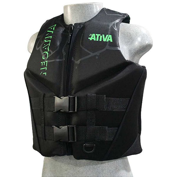 Colete Salva-vidas Ativa homologado neopreme Neoativa Jt20 G Verde