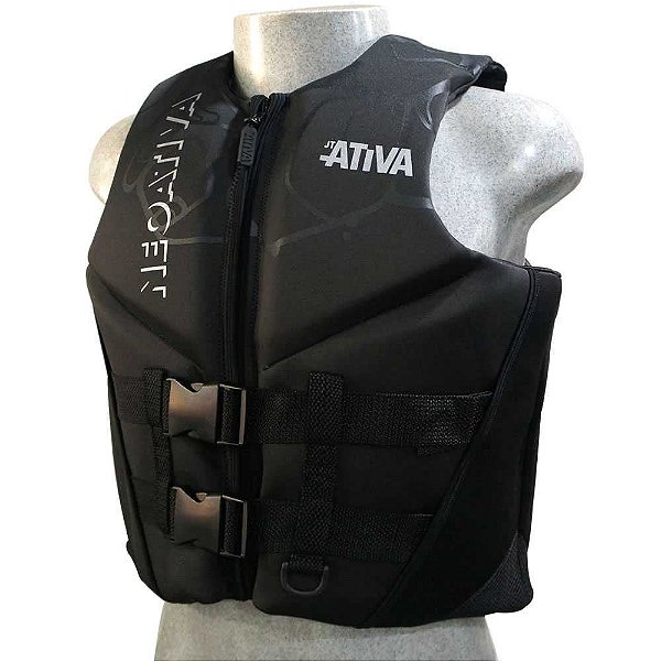 Colete Salva-vidas Ativa homologado neopreme Neoativa Jt20 G Prata