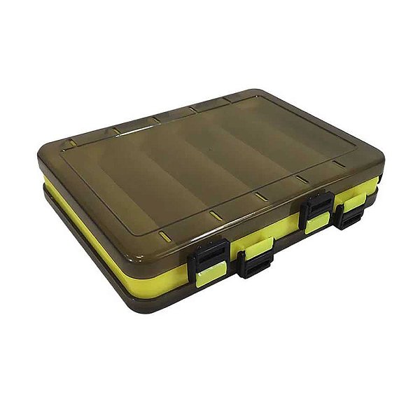 Estojo de pesca para iscas Pesca Brasil tamanho Mini Amarelo