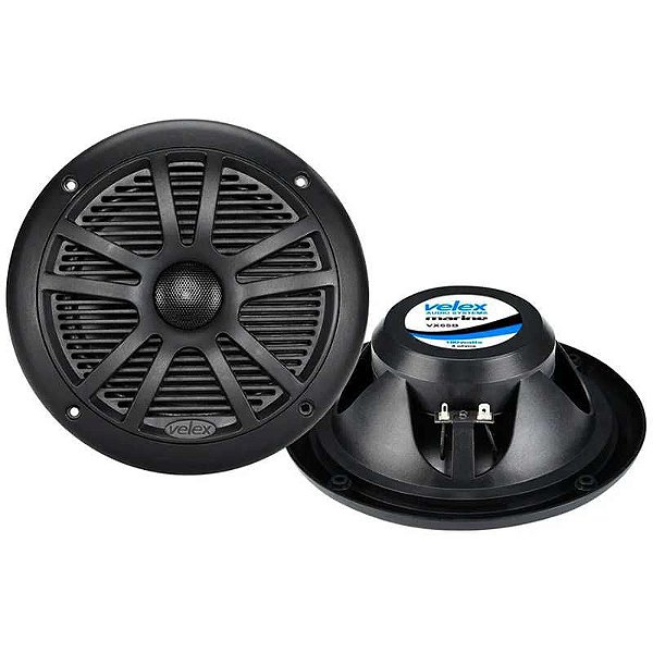Alto Falante Velez Marinizado VX65 180W em ABS Preto (PAR) Kamel