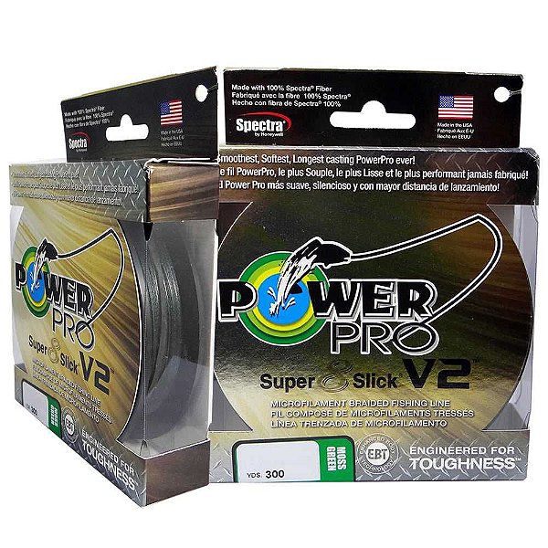 Linha multifilamento Power Pro Ssv2 50lbs 0,36mm - 275m/300yd Verde