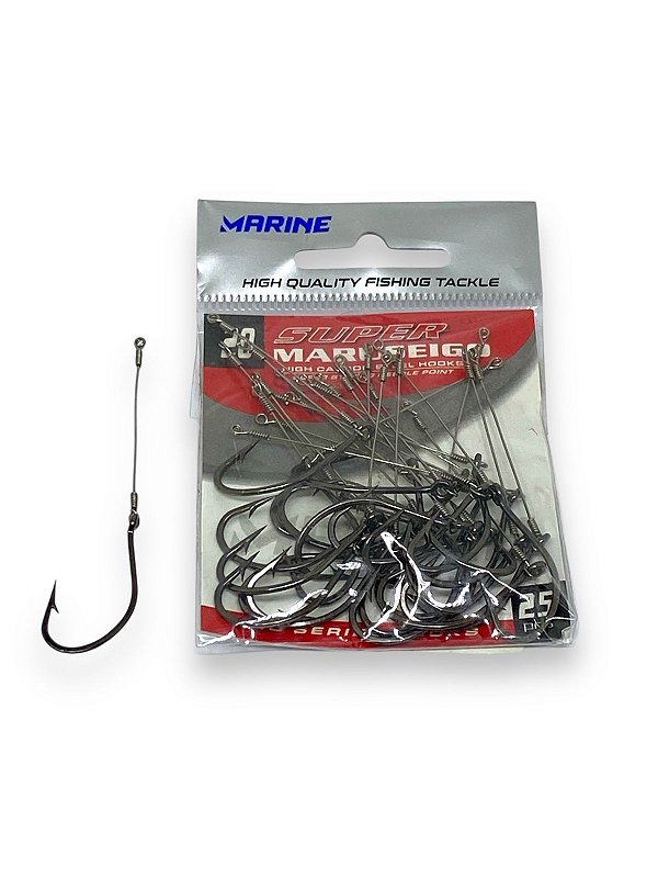 Anzol encastoado Super Maruseigo black 20 com 25 un.