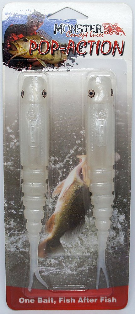 Isca Monster 3X Fishing Shads Pop-Action 17cm - Manjuba 2un