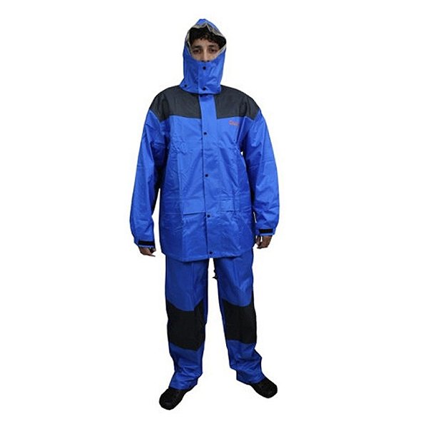 Capa de chuva Sumax c/ forro azul DC-198-XL