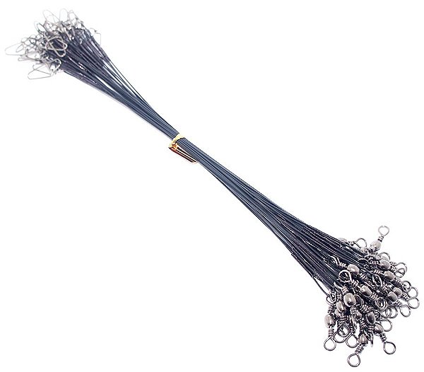 Chicote Leader Marine Sports Black 9" 60 lb 20cm c/ 30