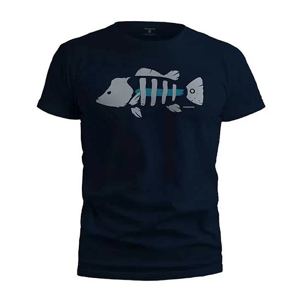 Camiseta Presa Viva Casual Line Tucuna Azul 100% Algodão Azul Marinho XG