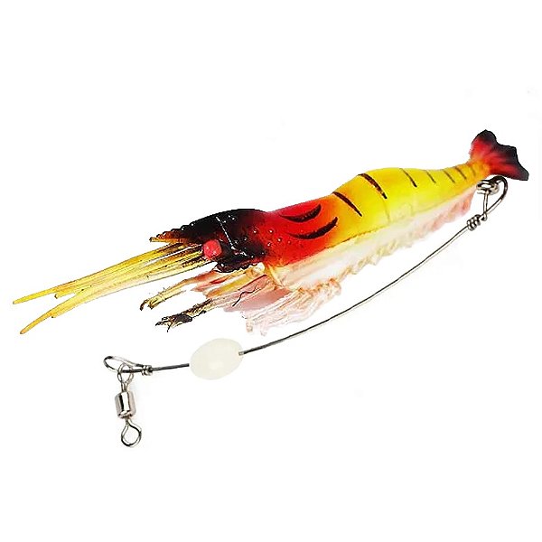 Isca artificial Camarao Robalo com empate cor Pitu