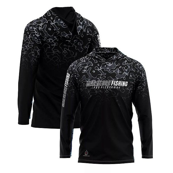 Camiseta Capuz Mar Negro Fisher Series GG Sublimada