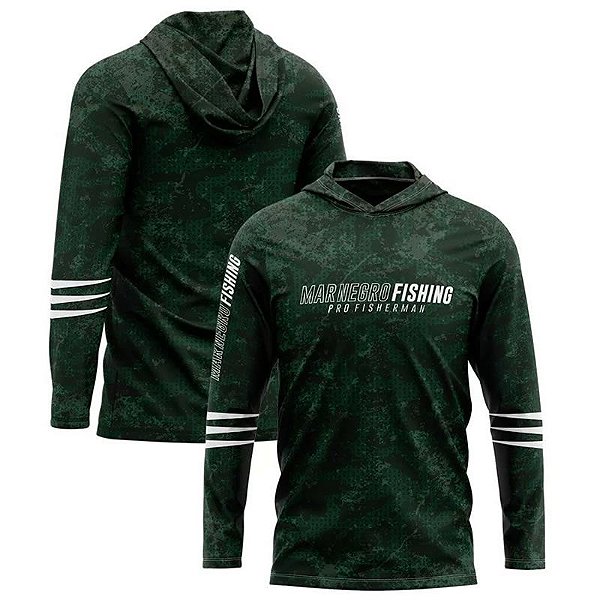 Camiseta Capuz Mar Negro Estonada Verde G2 Sublimada