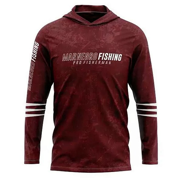 Camiseta Capuz Mar Negro Estonada Vermelha G