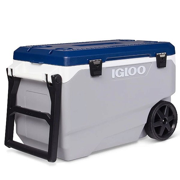 Caixa Térmica Latitude com Rodas Cinza Mar Egeu 85L Igloo