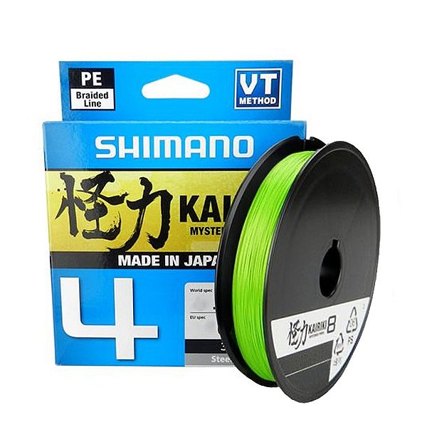 Linha Shimano multi Kairiki 4  18 lb 0,19mm X 300m verde