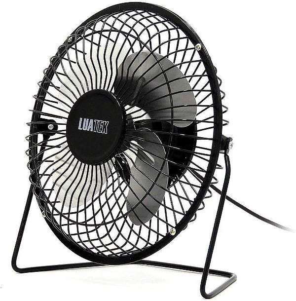 Ventilador Portátil Luatek Recarregável USB preto 6` LS-906