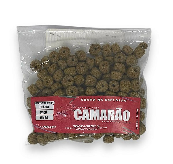Ração Lambari Furadinha Camarão 120 gr