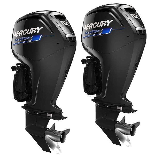 Parelha de Motor de popa Mercury 115 HP EFI SEA PRO Rabeta XL 25 Polegadas Comando Duplo Mecanico - Faturamento INSCRIÇÃO ESTADUAL E PRODUTOR RURAL REGIÃO NORTE, NORDESTE E CENTRO-OESTE