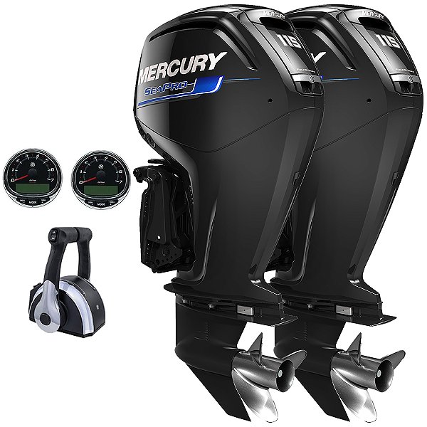Parelha motor de popa Mercury 2X 115 HP EFI 4T 25" Sea Pro - Faturamento INSCRIÇÃO ESTADUAL E PRODUTOR RURAL REGIÃO NORTE, NORDESTE E CENTRO-OESTE