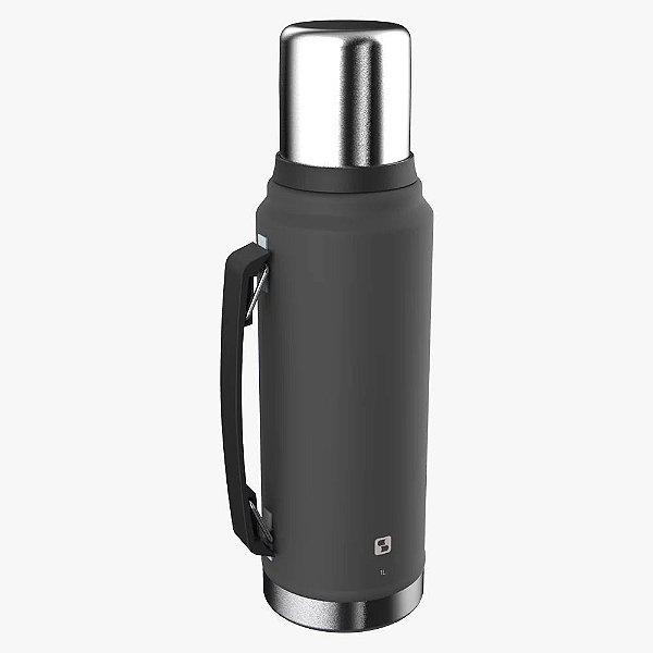 Garrafa Térmica Everest 1L cinza Soprano