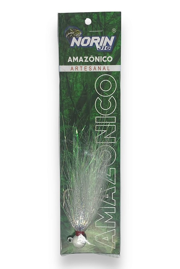 Isca artificial Norin Jig Amazônico  BL 01 18 g anzol 5/0 Bolinha Doubletail