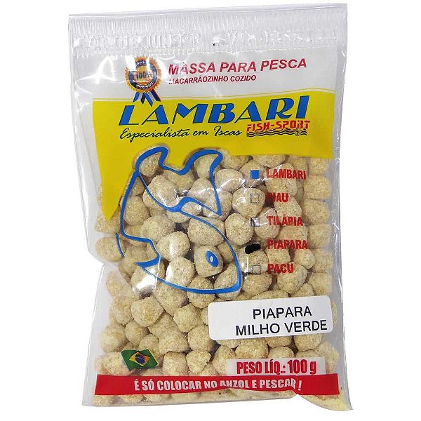 Massa Pronta Lambari Fish Sport Milho Verde 100g