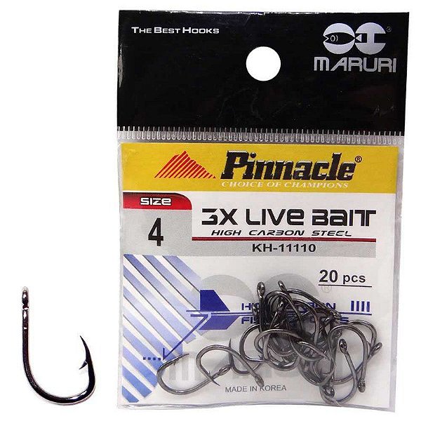 Anzol Maruri 3 X Live Bait N 12 c/ 20 unid