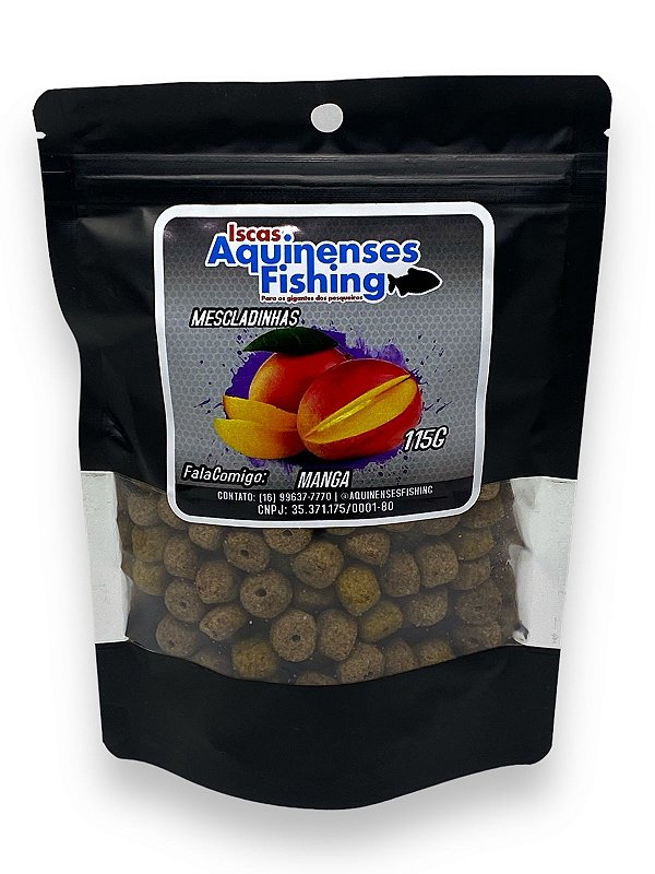Ração Mescladinhas Manga 115g - Iscas Aquinenses Fishing