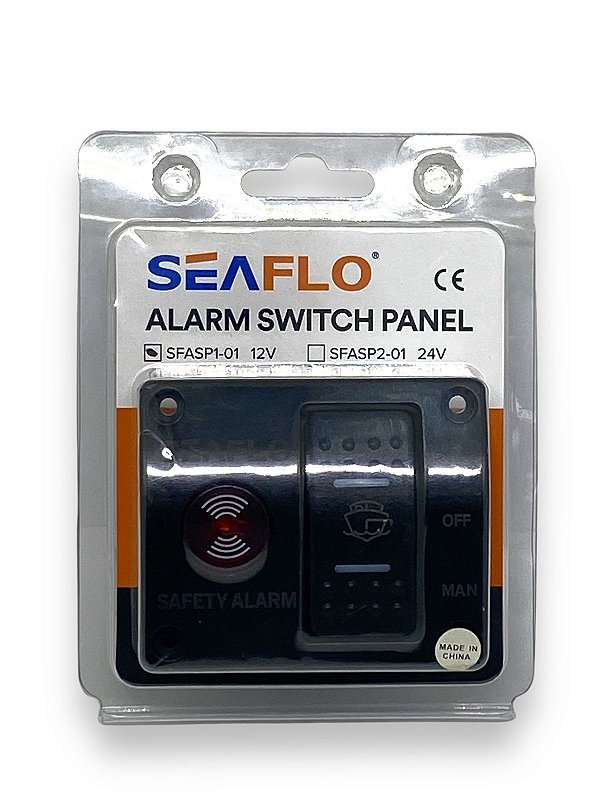 Painel controle para bomba de porão Seaflo 12V 20A 3 pos led e alarme 85DB