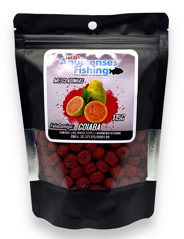 Ração Mescladinhas Goiaba 115g - Iscas Aquinenses Fishing