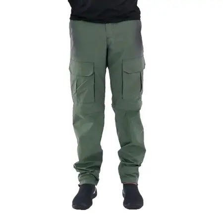 Calça de pesca Mar Negro Lisa Verde 48 c/ ziper joelho