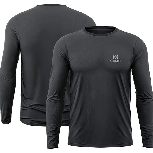 Camiseta Mar Negro c/ Luvinha basica masc cinza escuro G1