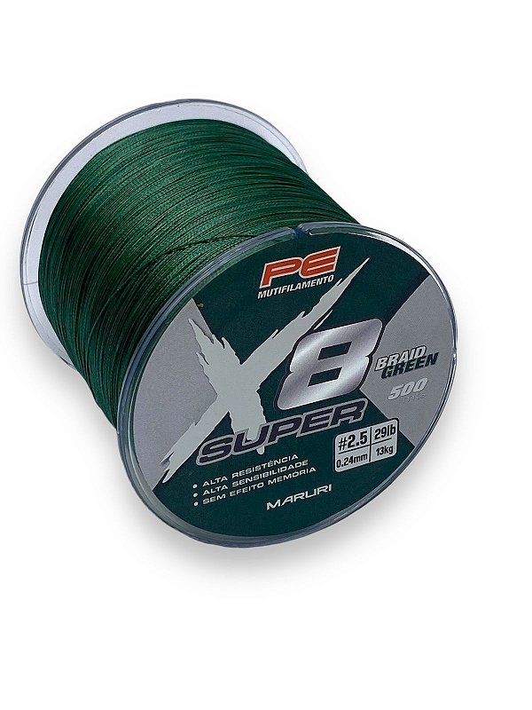 Linha Maruri Multi X8 Super Verde  8X 0,24mm 500m 29lb 13kg