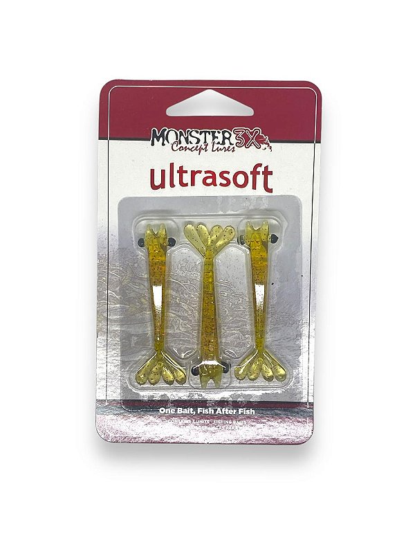Isca Soft Monster 3X Ultrasoft FISHING ISCAS CAMARÕES ULTRA SOFT 7,5CM - RED CHÁ 3UN
