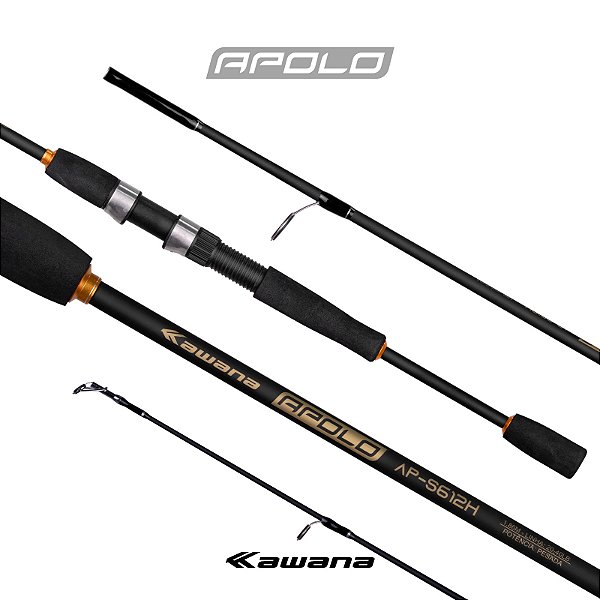 Vara Kawana Apolo AP-S582H 1,74m 40lb 2 partes - molinete