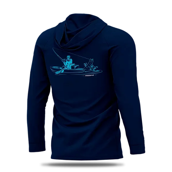 Camiseta Presa Viva Poliamida PSVA c/ Capuz - GG azul marinho 2381