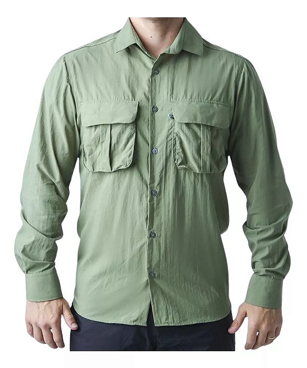 Camisa Mar Negro Classic Pro Musgo G1 30196