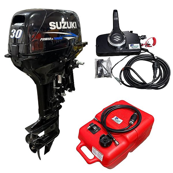 Motor de popa Suzuki 30 Hp  2T Partida elétrica e comando Preço Produtor Rural