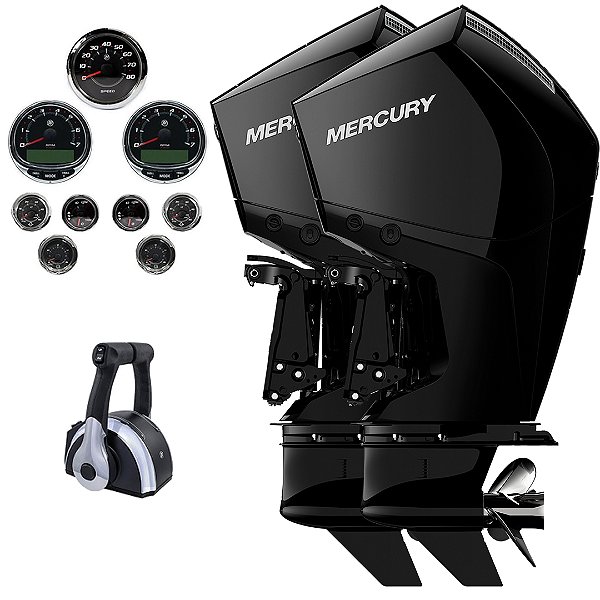 Parelha motor de popa Mercury 2X 200 HP EFI 4T V6 25" Comando Mecânico - Faturamento INSCRIÇÃO ESTADUAL E PRODUTOR RURAL REGIÃO NORTE, NORDESTE E CENTRO-OESTE