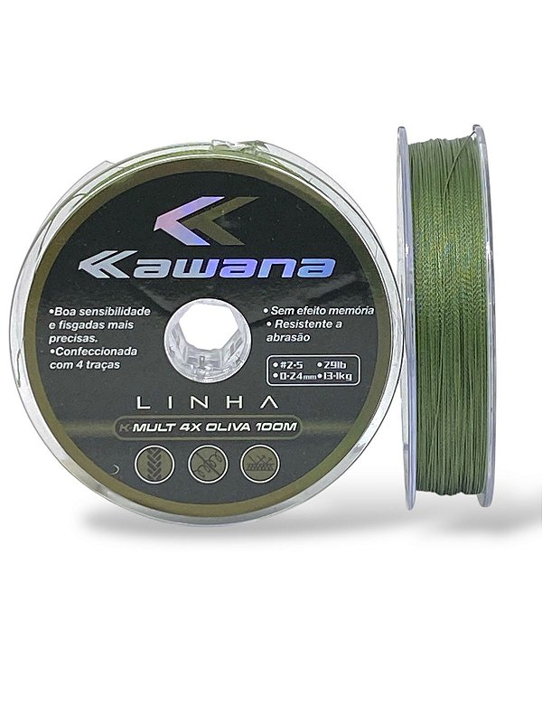 Linha multifilamento Kawana 4X 0,24mm 100m