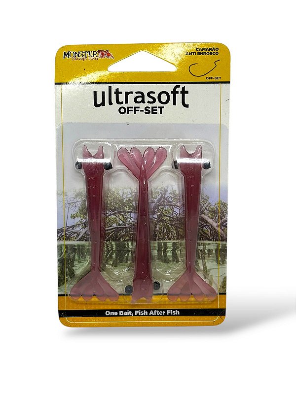 Isca Soft camarões Ultra Soft OFFSET 9CM - BEET 3UN