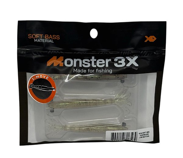 Isca Soft M3X camarões X-MOVE 7CM - LIVE BAIT 3UN