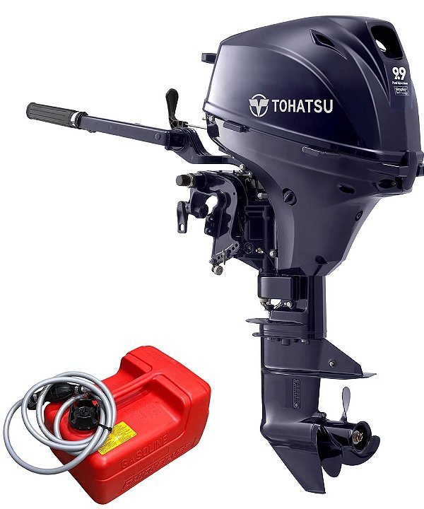 Motor de popa Tohatsu 9.9 HP 4 Tempos MFS9.9CYEFS manual com manche - Preço CNPJ ou Produtor Rural