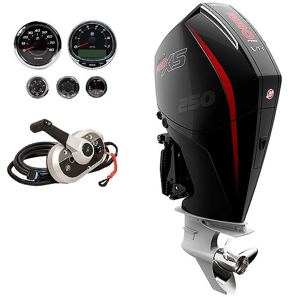 Motor de popa Mercury 250HP EFI PRO XS V8 L 20 polegadas 4 tempos - Faturamento INSCRIÇÃO ESTADUAL E PRODUTOR RURAL REGIÃO NORTE, NORDESTE E CENTRO-OESTE