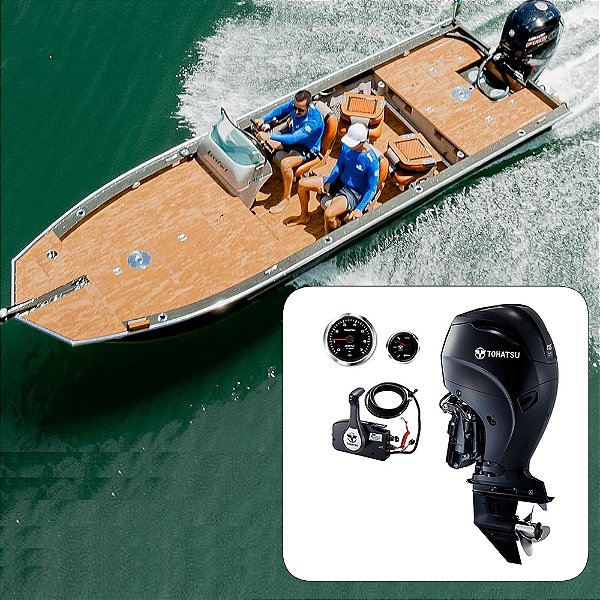 Barco Levefort Apolus Large Freestyle Special Series+ Tohatsu 115 HP 4T+ Carreta Rodoviária+ Acessórios de montagem