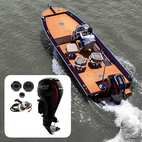 Barco Levefort Grand Apolus Freestyle Special Series+ Mercury 115 HP 4T Pro XS - Fat. PJ + Carreta Rodoviária+ Acessórios de montagem