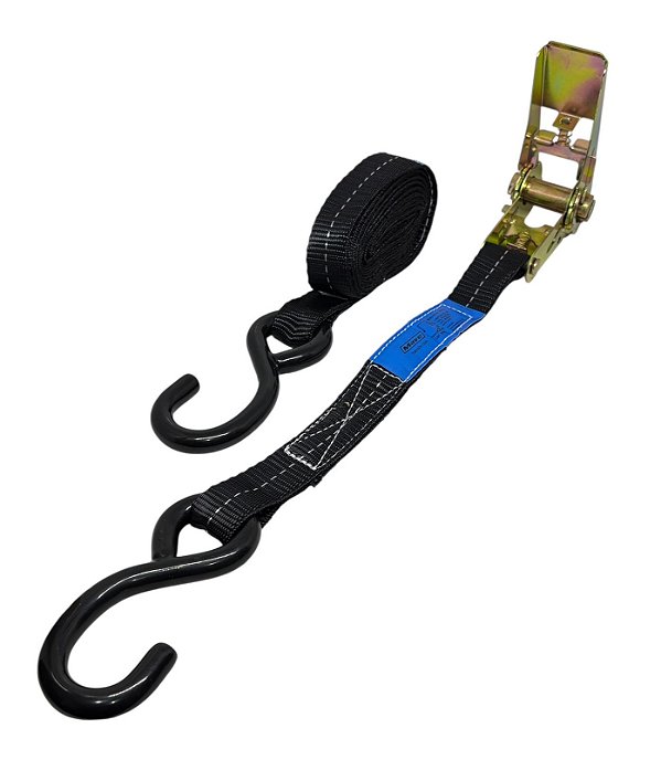 Conjunto Cinta e catraca 800 Kg 25 mm X 3 m preto - unidade